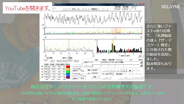 CET(コアエネルギーチューニング)開発者、吉村竜児氏の脳波/セルシネ・エイム研究所 CET(コアエネルギーチューニング)開発者、吉村竜児氏の脳波