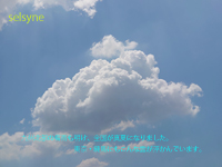 九州北部の梅雨も明け、全国が真夏になりました。東京・練馬にもこんな雲が浮かんでいます。
