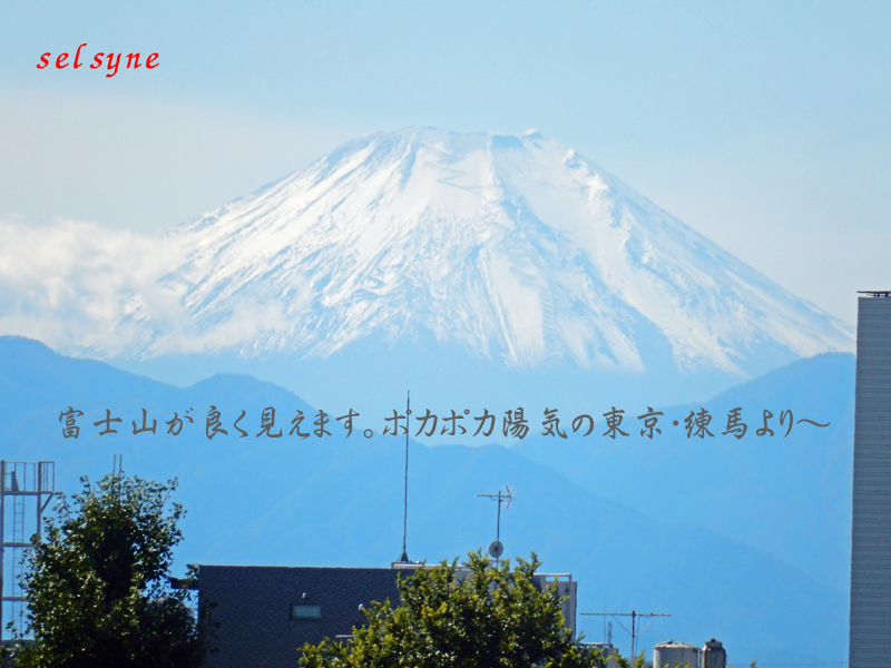 富士山が良く見えます。ポカポカ陽気の東京・練馬より～