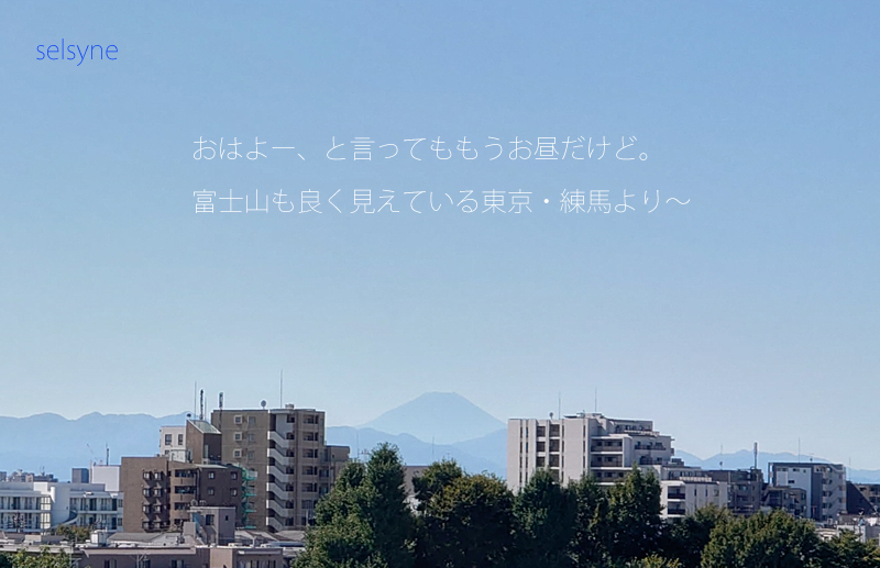 おはよー、と言ってももうお昼だけど。 富士山も良く見えている東京・練馬より～